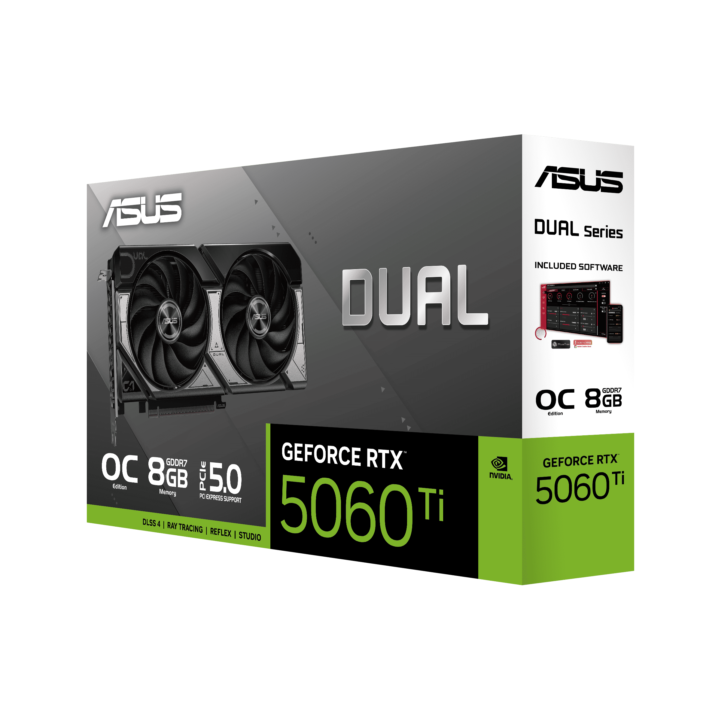 TVIDEO ASUS DUAL RTX 5060 TI 8GB OC GDDR7 HDMI DP DUAL-RTX5060TI-O8G 90YV0MP2-M0AA00