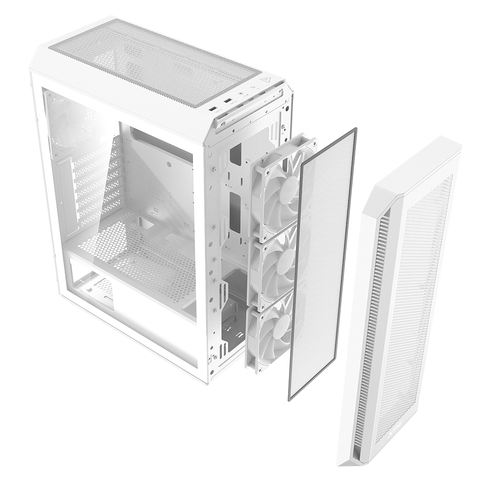 GABINETE ADATA XPG VALOR AIR PLUS BLANCO ATX S/FUENTE CRISTAL VALORAIRPLUSMTA-WHCWW