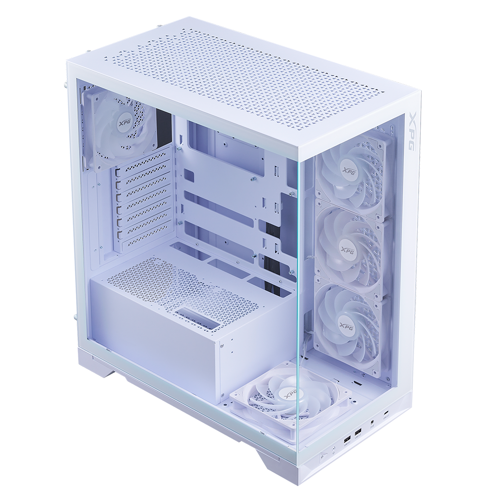 GABINETE ADATA XPG INVADER X BTFMT BLANCO ARGB ATX S/FUENTE CRISTAL INVADERXBTFMT-WHCWW
