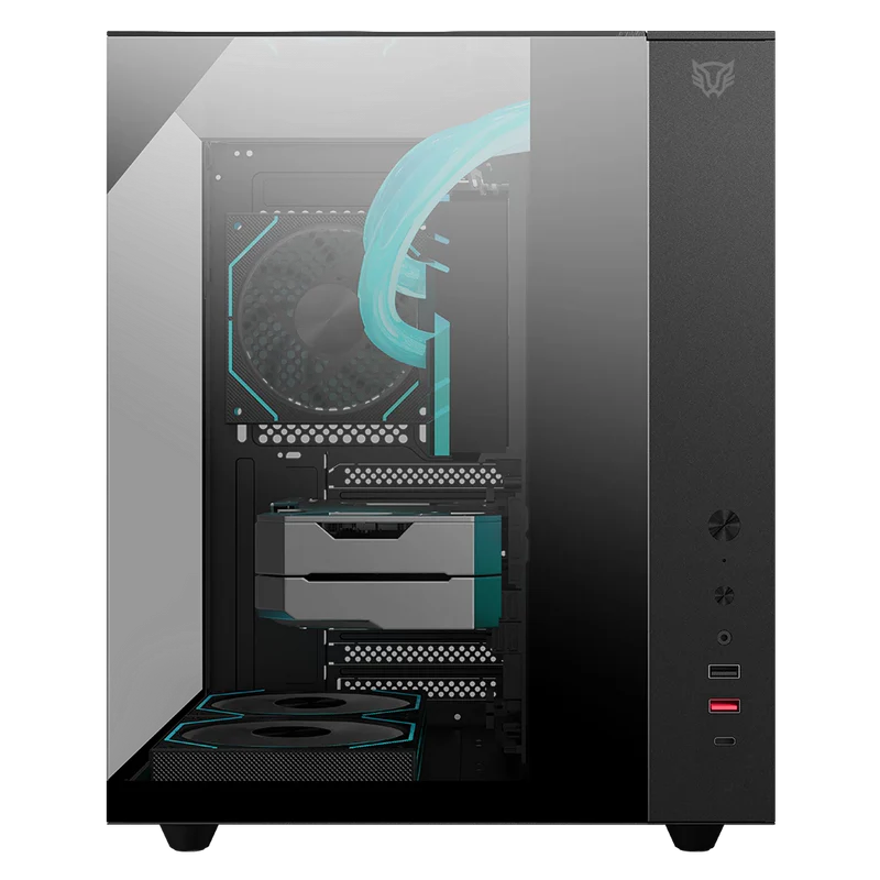 GABINETE BALAM RUSH TANK MAJESTIC 6600 NEGRO ATX USB-3.0 CRISTAL S/FUENTE BR-941525
