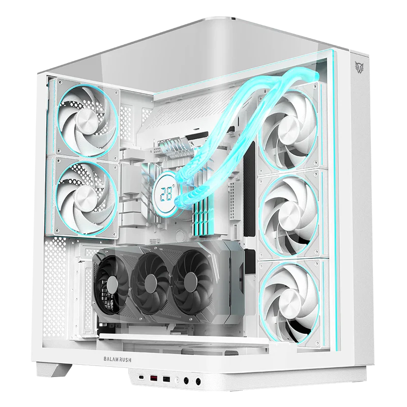 GABINETE BALAM RUSH TANK EXPERT 7800 BLANCO ATX USB-3.0 CRISTAL S/FUENTE BR-941563