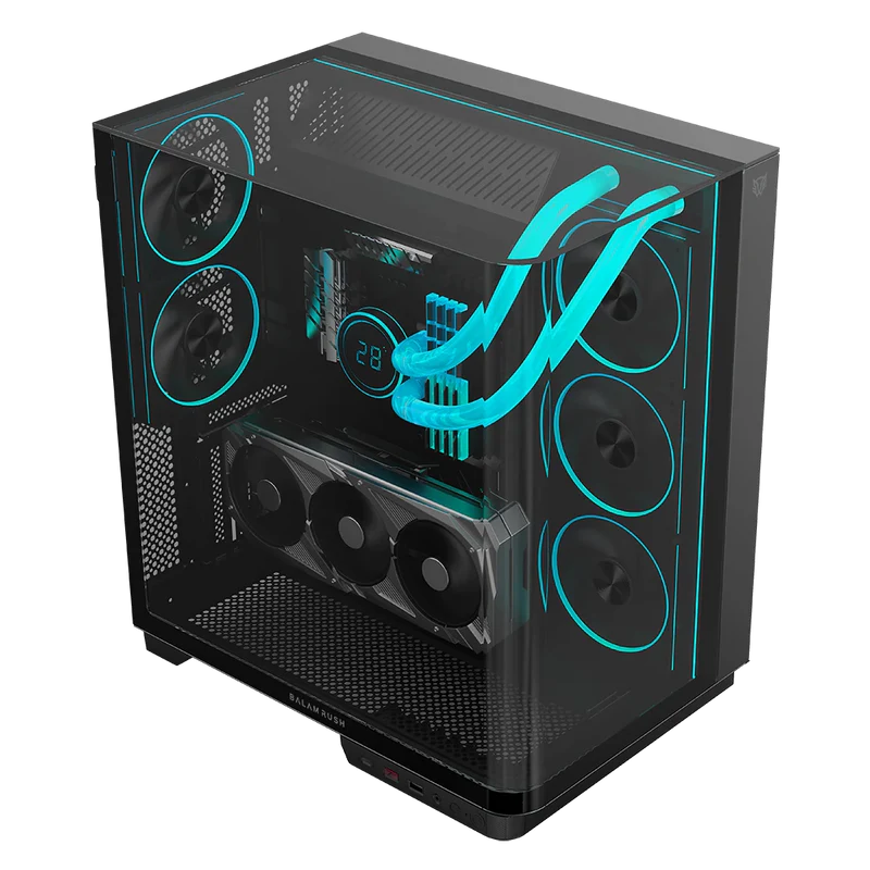 GABINETE BALAM RUSH TANK EXPERT 7800 NEGRO ATX USB-3.0 CRISTAL S/FUENTE BR-941556