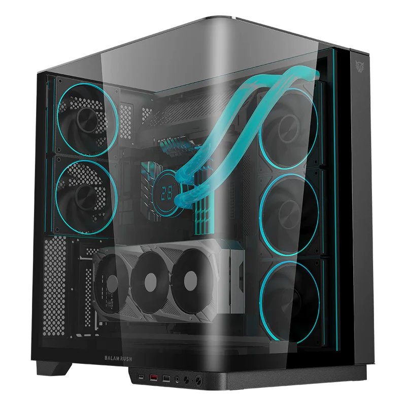 GABINETE BALAM RUSH TANK EXPERT 7800 NEGRO ATX USB-3.0 CRISTAL S/FUENTE BR-941556