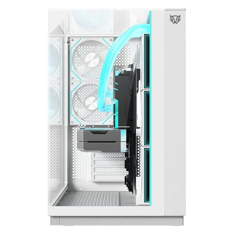GABINETE BALAM RUSH TANK MAJESTIC 7600 BLANCO ATX USB-3.0 CRISTAL S/FUENTE BR-941501