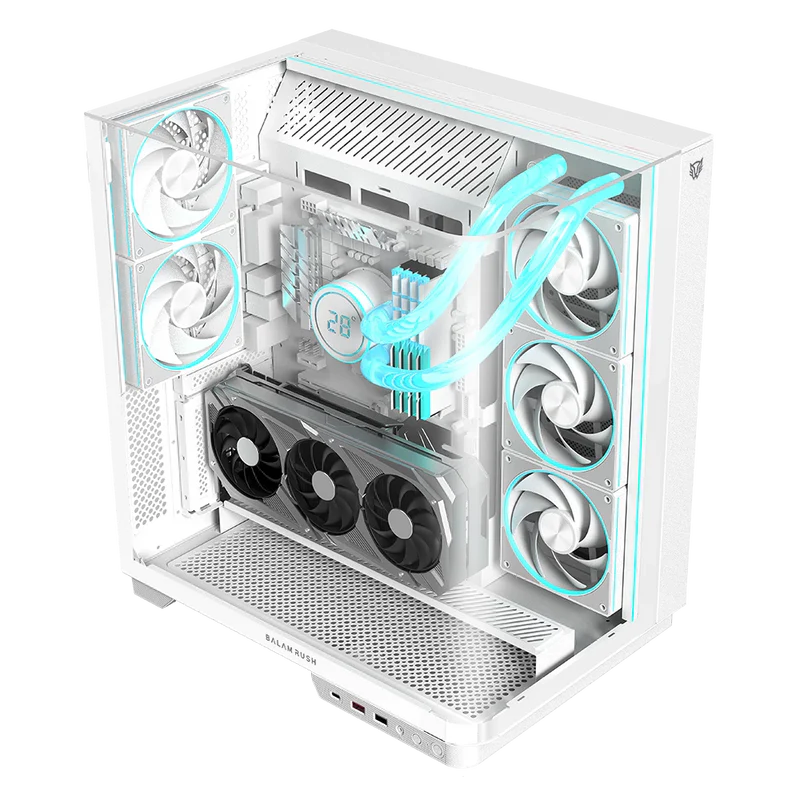 GABINETE BALAM RUSH TANK EXPERT 7800 BLANCO ATX USB-3.0 CRISTAL S/FUENTE BR-941563