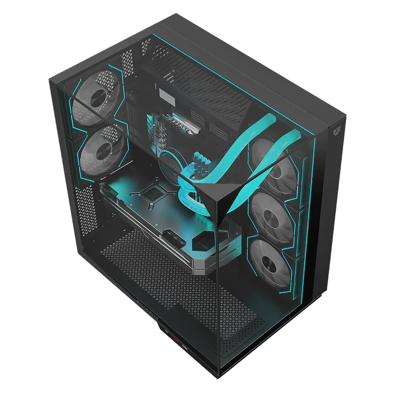 GABINETE BALAM RUSH TANK MAJESTIC 7600 NEGRO ATX USB-3.0 CRISTAL S/FUENTE BR-941495