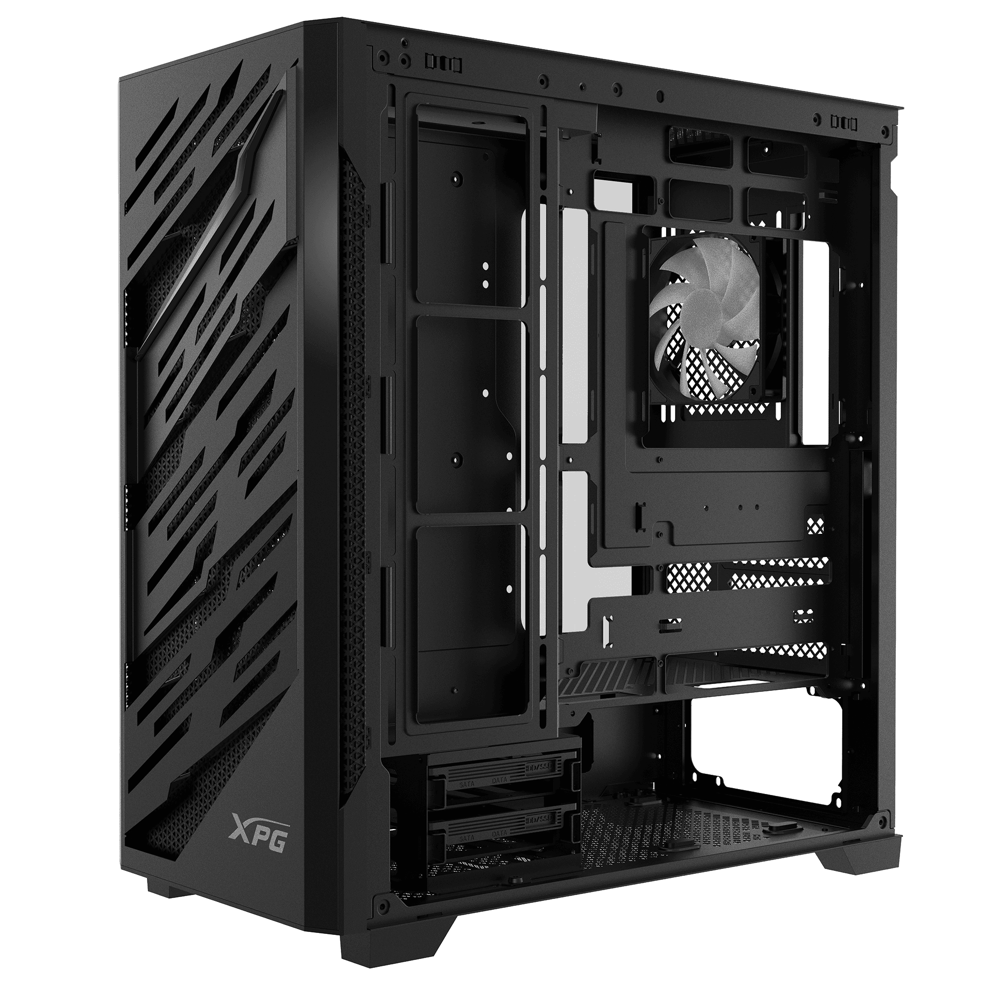 GABINETE ADATA XPG STARKER AIR BTF NEGRO ARGB ATX S/FUENTE CRISTAL STARKERAIRBTFMTA-BKCWW