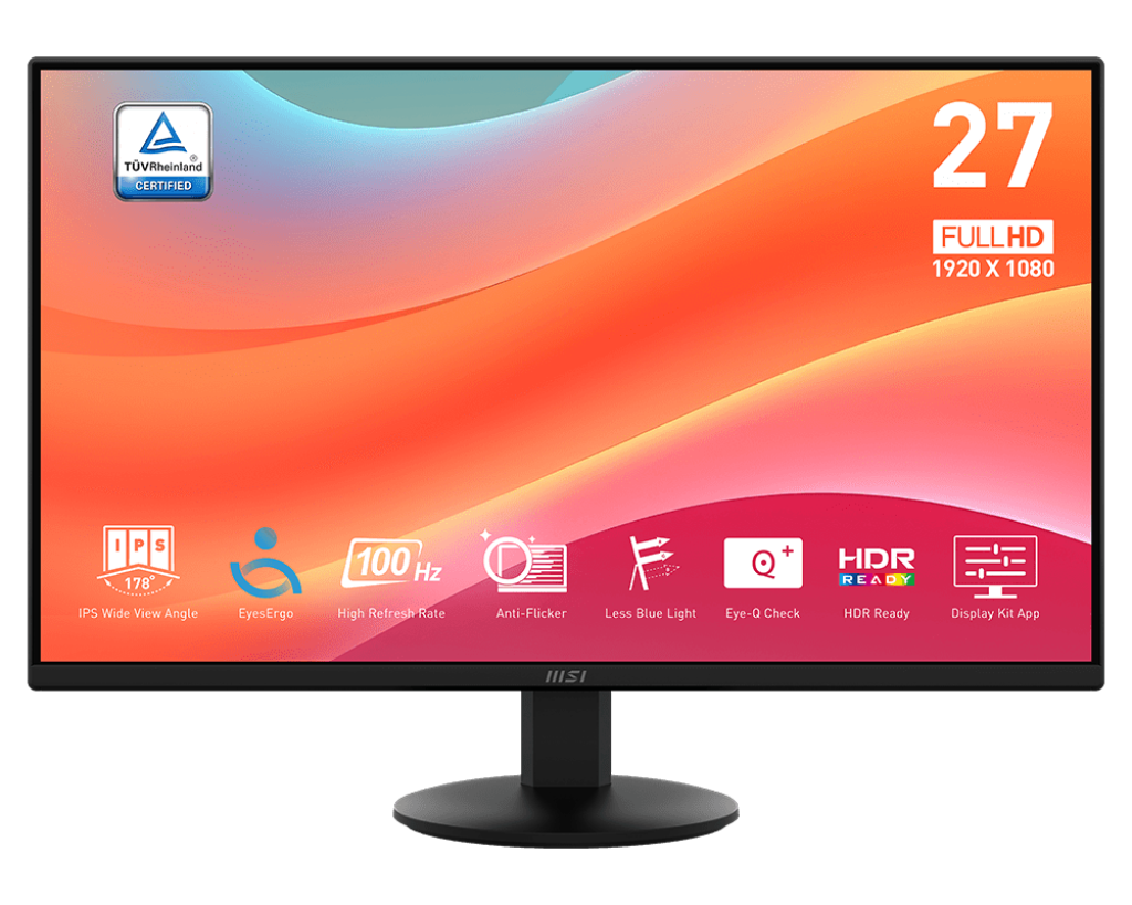 MONITOR MSI 27" PRO MP272L 100HZ 1MS FHD HDMI VGA PRO MP272L