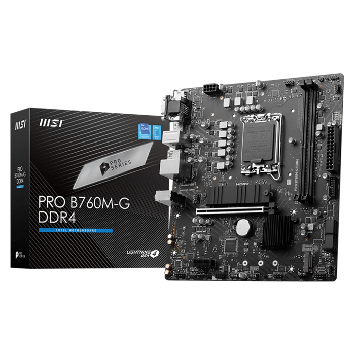MB MSI PRO B760M-G INTEL 14VA LGA1700 DDR4 64GB M-ATX DP HDMI VGA PRO B760M-G DDR4