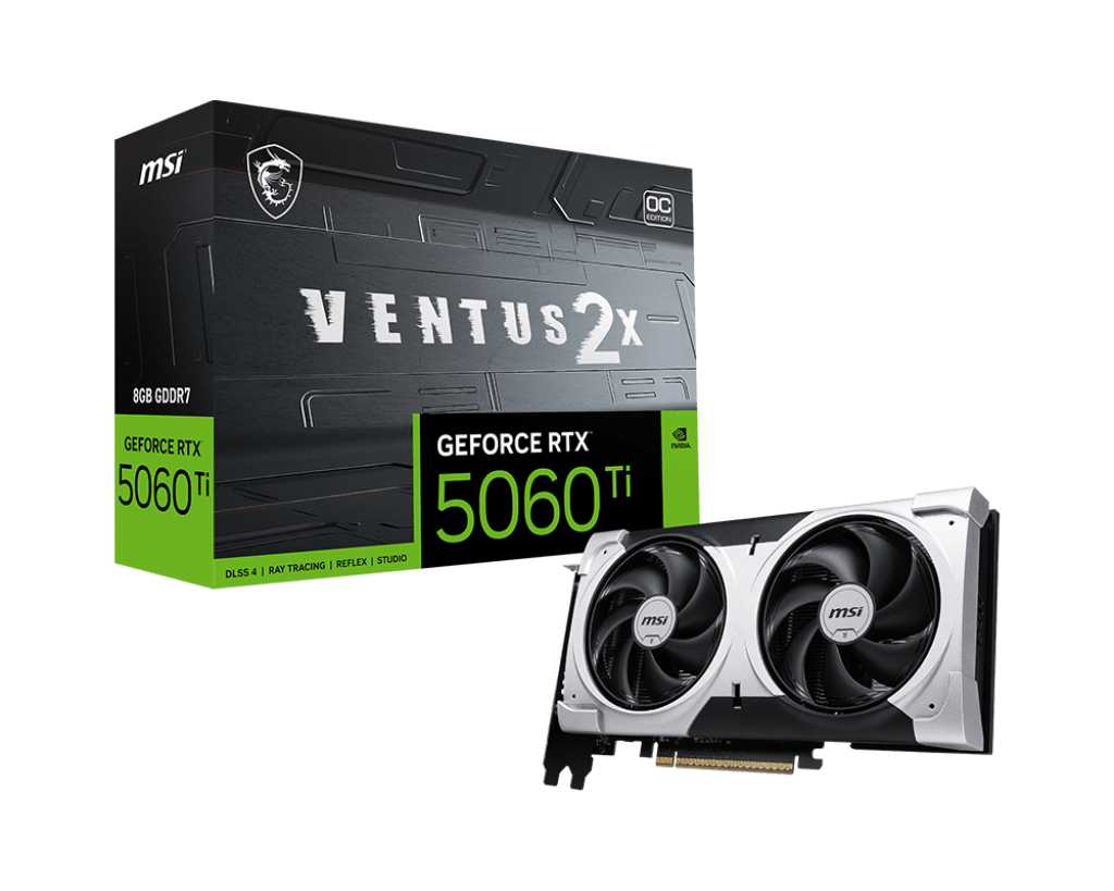 TVIDEO MSI RTX 5060 TI VENTUS 2X PLUS OC 8GB GDDR7 HDMI DP RTX 5060 TI 8G VENTUS 2X OC PLUS