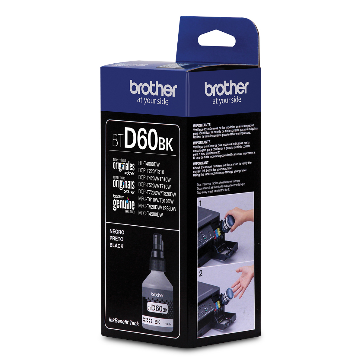 TINTA BROTHER BTD60BK NEGRO BTD60BK.