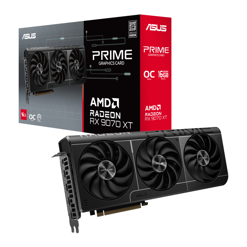 TVIDEO ASUS PRIME RX 9070 XT OC 16GB GDDR6 HDMI PRIME-RX9070XT-O16G 90YV0L71-MVAA00