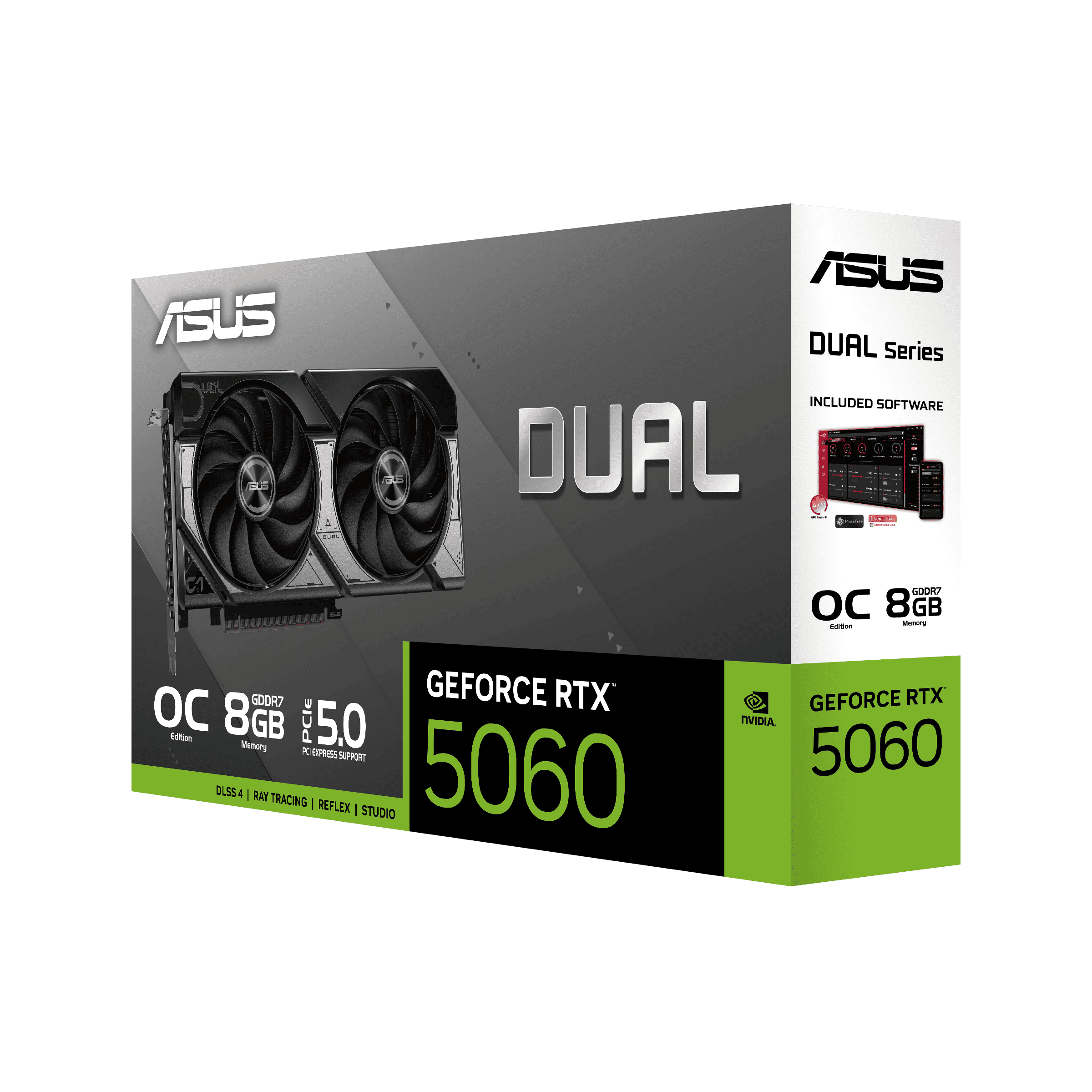 TVIDEO ASUS DUAL RTX 5060 8GB OC GDDR7 HDMI DP DUAL-RTX5060-O8G 90YV0N12-M0AA00