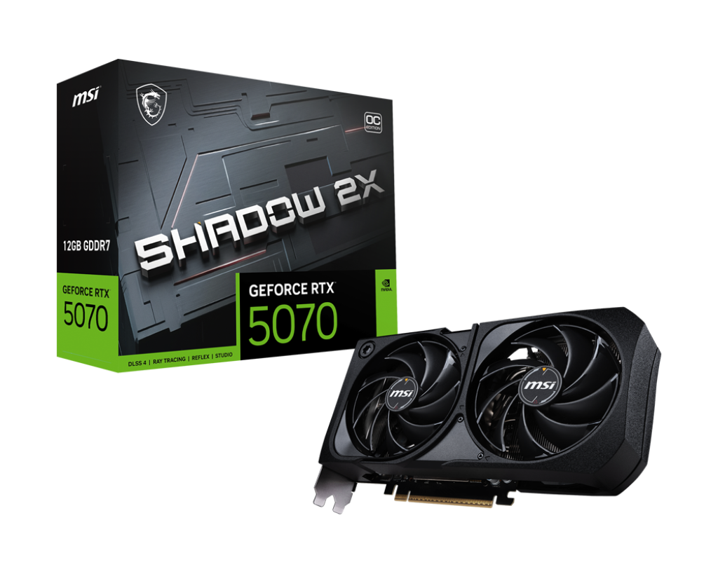 TARJETA DE VIDEO MSI RTX5070 SHADOW X2 12GB GDDR7 RTX 5070 12G SHADOW 2X OC