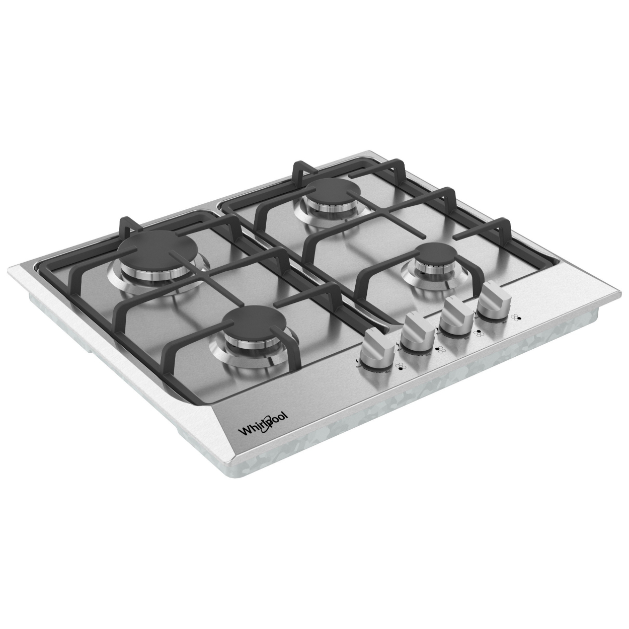 Parrilla Gas Empotre Whirlpool WP2420S 58 cm 4 Quemadores Acero Inox