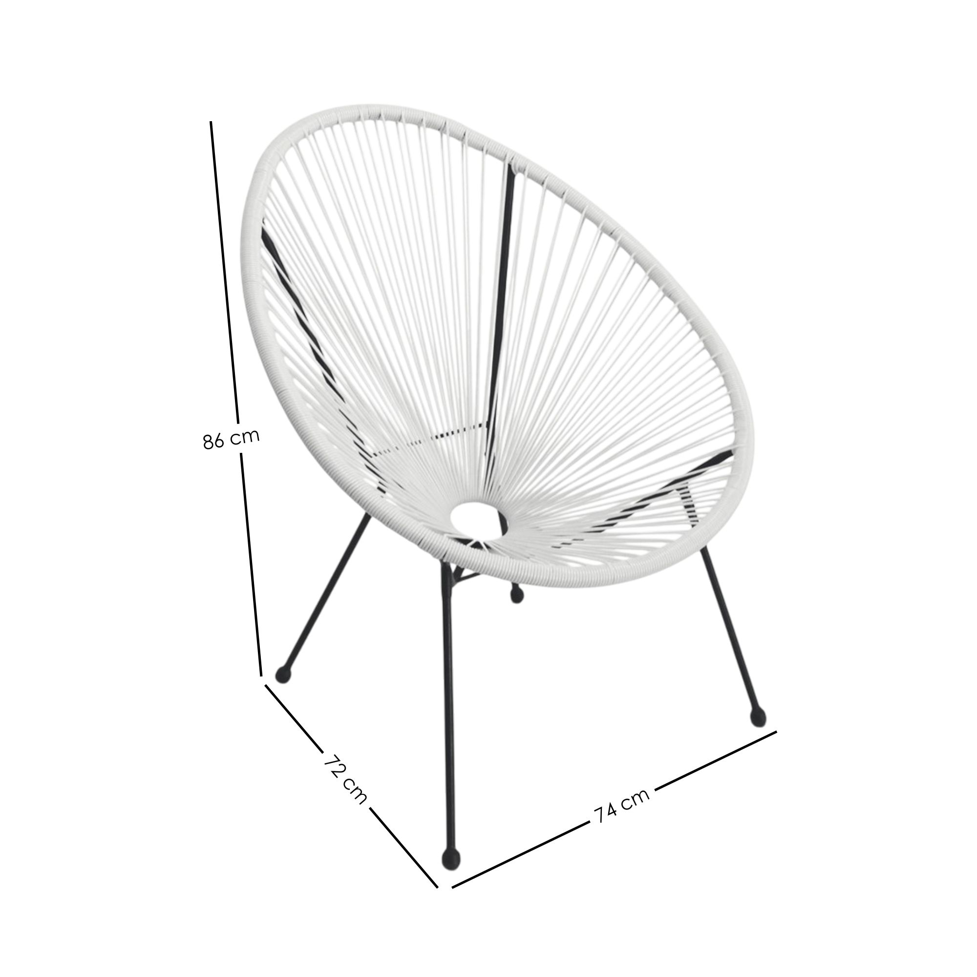 Ilios Innova | Sillas Estilo Acapulco con Estructura de Acero y Diseño Retro Moderno – Ideales para Exterior e Interior