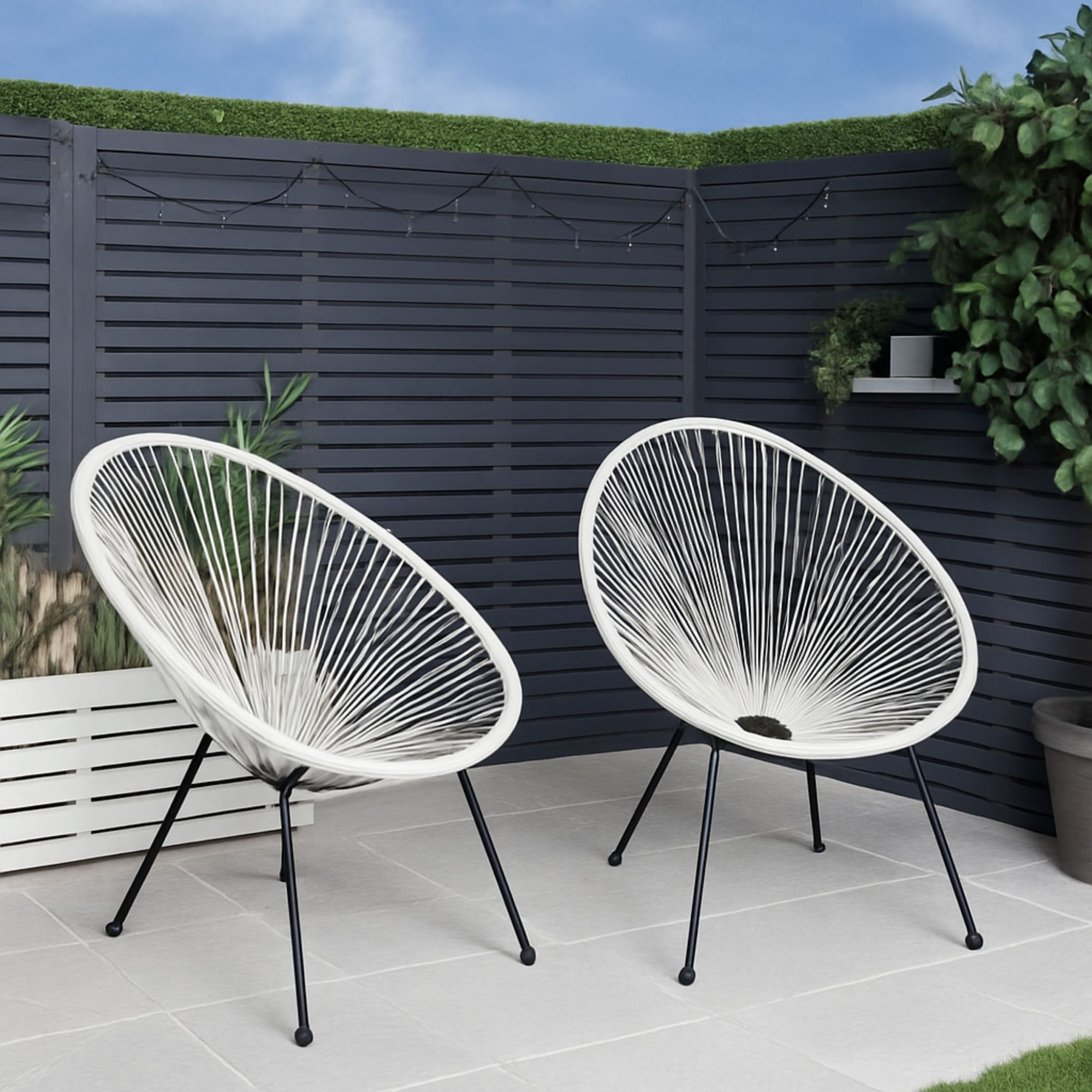 Ilios Innova | Sillas Estilo Acapulco con Estructura de Acero y Diseño Retro Moderno – Ideales para Exterior e Interior