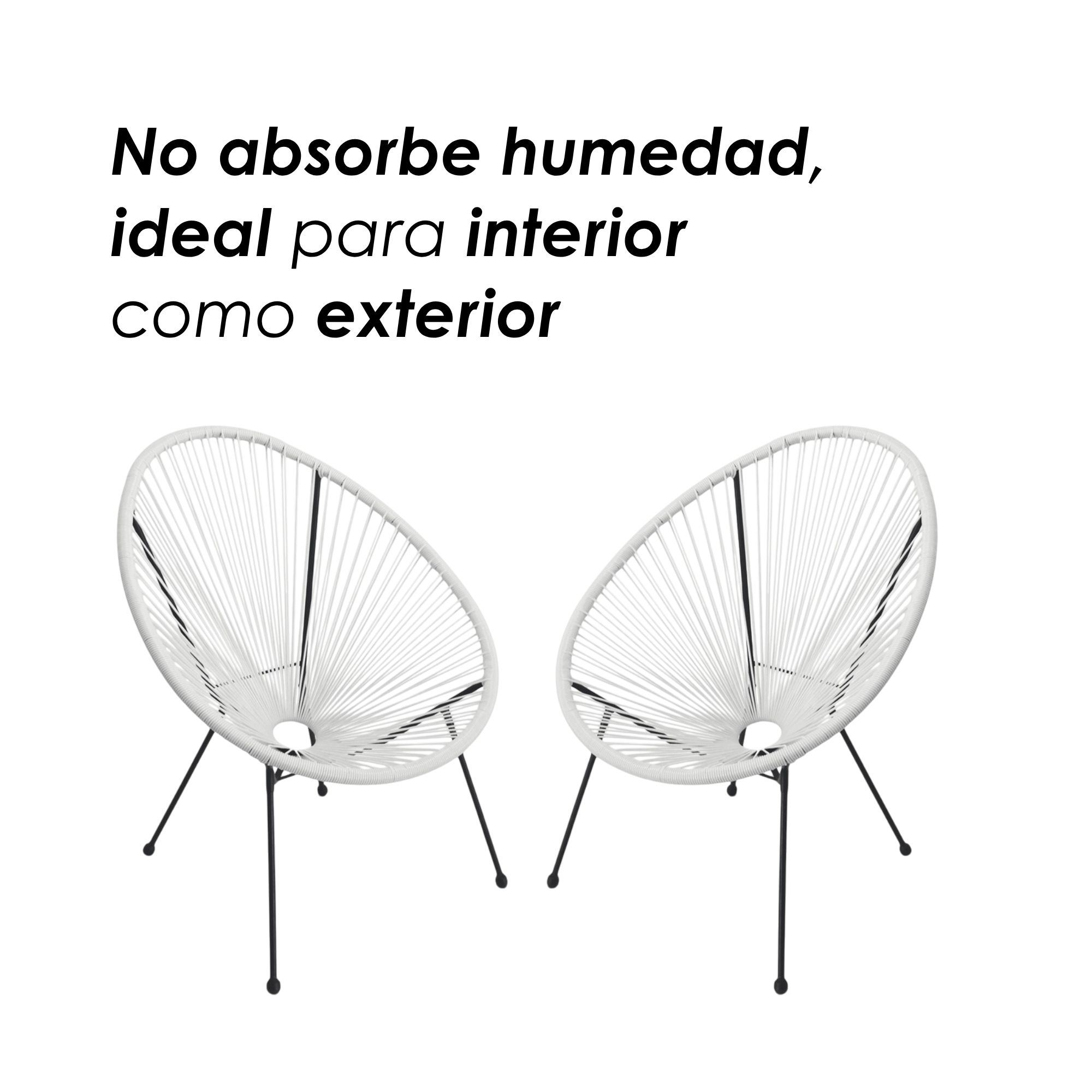 Ilios Innova | Sillas Estilo Acapulco con Estructura de Acero y Diseño Retro Moderno – Ideales para Exterior e Interior