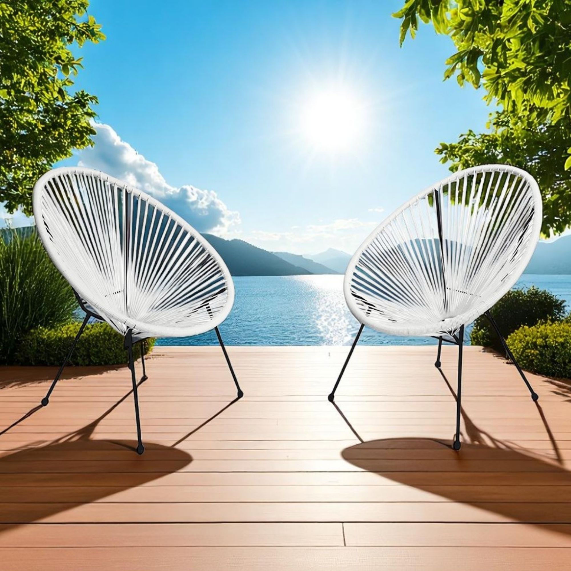 Ilios Innova | Sillas Estilo Acapulco con Estructura de Acero y Diseño Retro Moderno – Ideales para Exterior e Interior