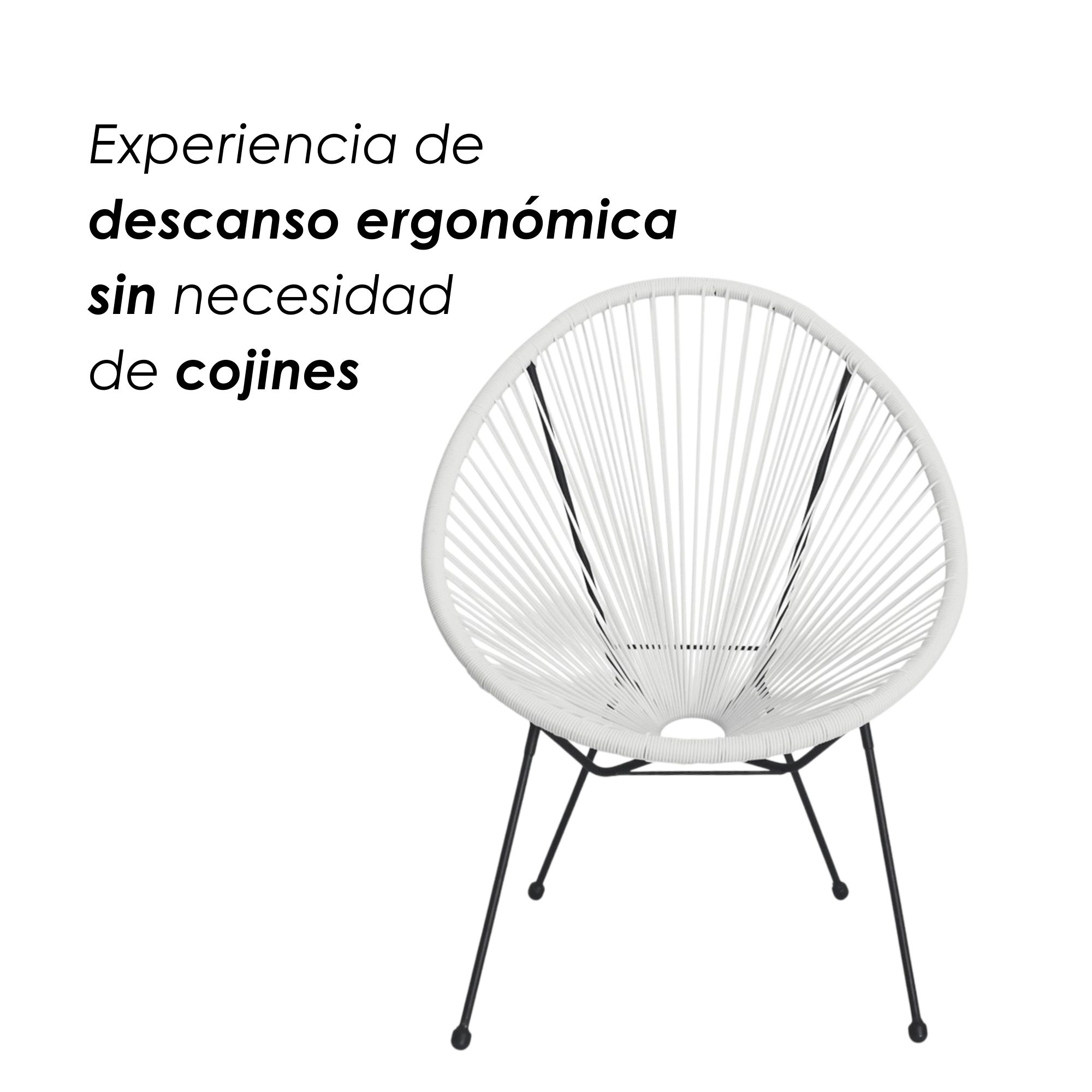 Ilios Innova | Sillas Estilo Acapulco con Estructura de Acero y Diseño Retro Moderno – Ideales para Exterior e Interior