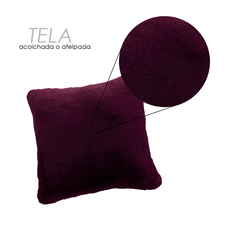 Ilios Innova | Set de 2 Fundas para Cojín Color Vino, Tela Terciopelo con Cierre Oculto. Elegantes para Sofá o Cama.