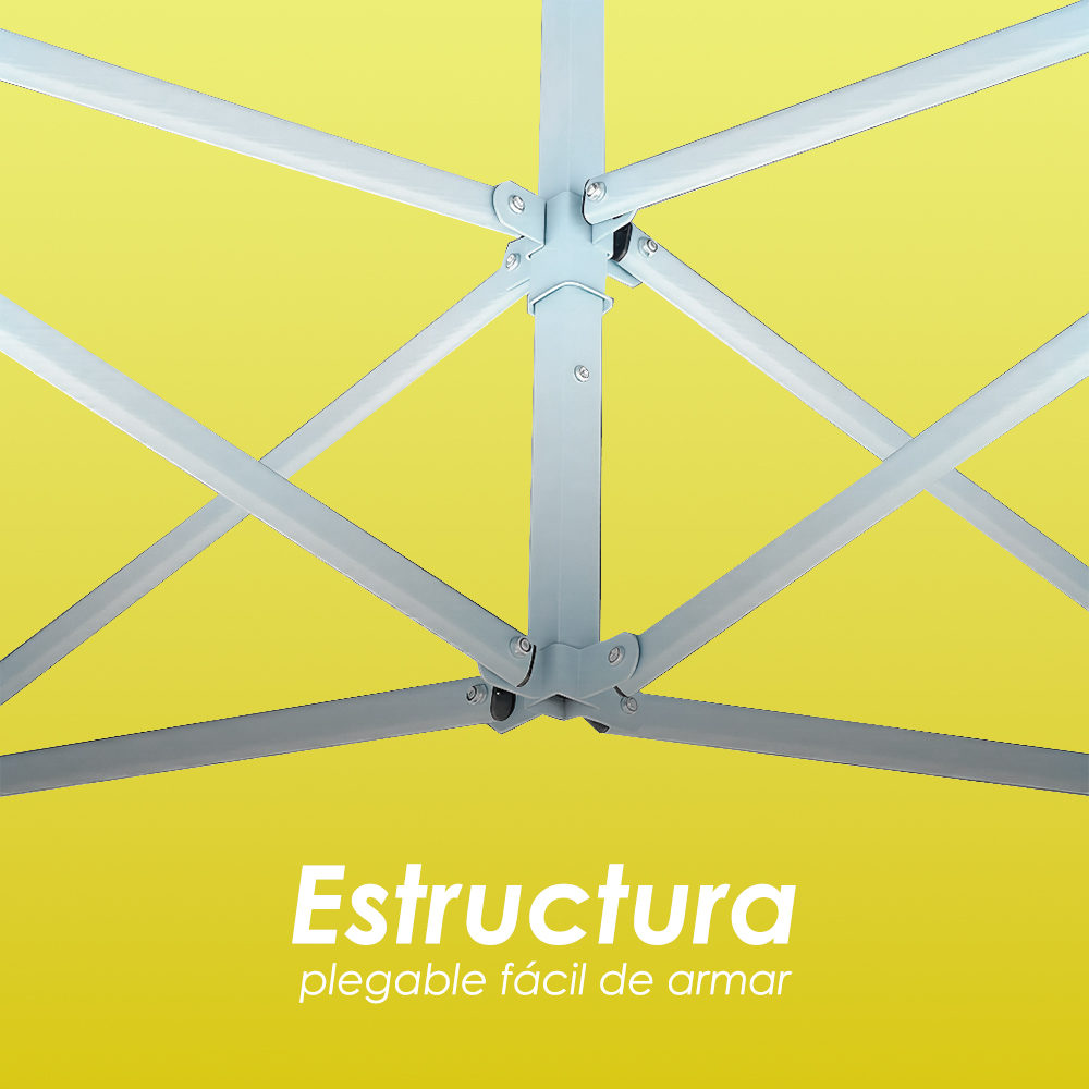 Ilios Innova | Toldo Plegable Amarillo 3x4.5, Impermeable y Resistente al Clima con Estructura de Hierro y Tela Oxford.