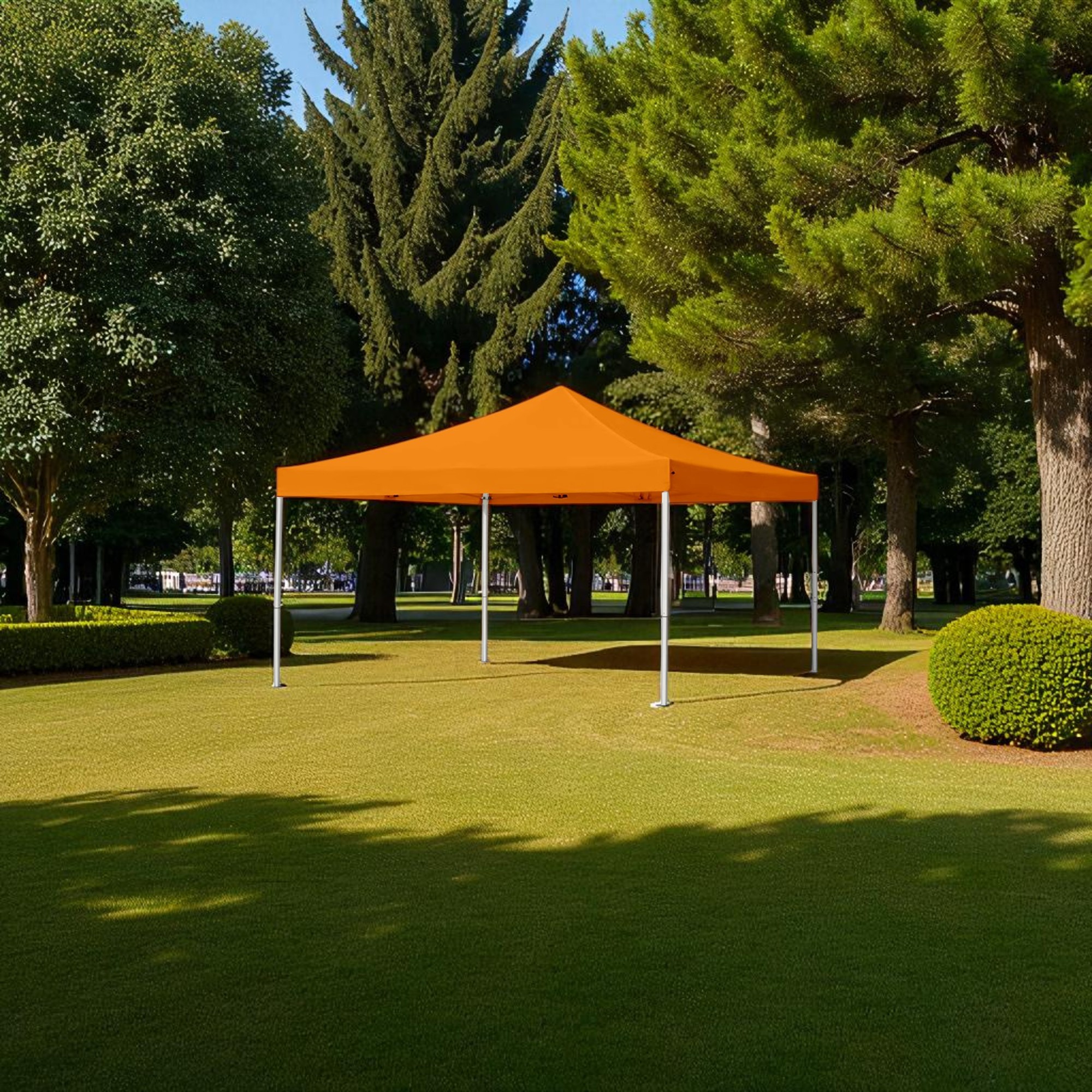 Ilios Innova | Toldo Plegable Naranja 2x3, Impermeable y Resistente al Clima con Estructura de Hierro y Tela Oxford.