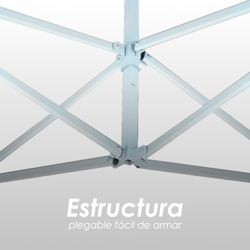 Ilios Innova | Toldo Plegable Blanco 2x3 con Paredes Laterales, Impermeable, Velcro de Ajuste, Ideal para Exterior.