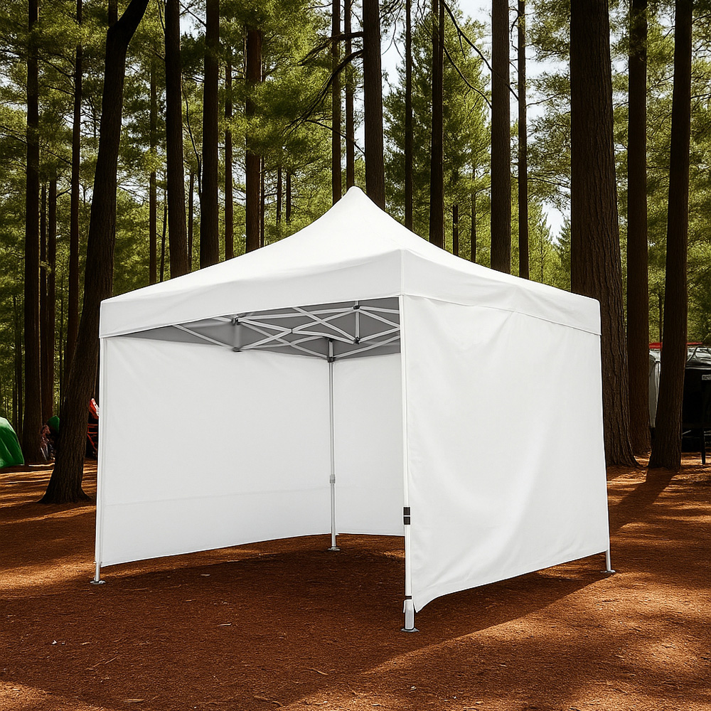 Ilios Innova | Toldo Plegable Blanco 2x3 con Paredes Laterales, Impermeable, Velcro de Ajuste, Ideal para Exterior.