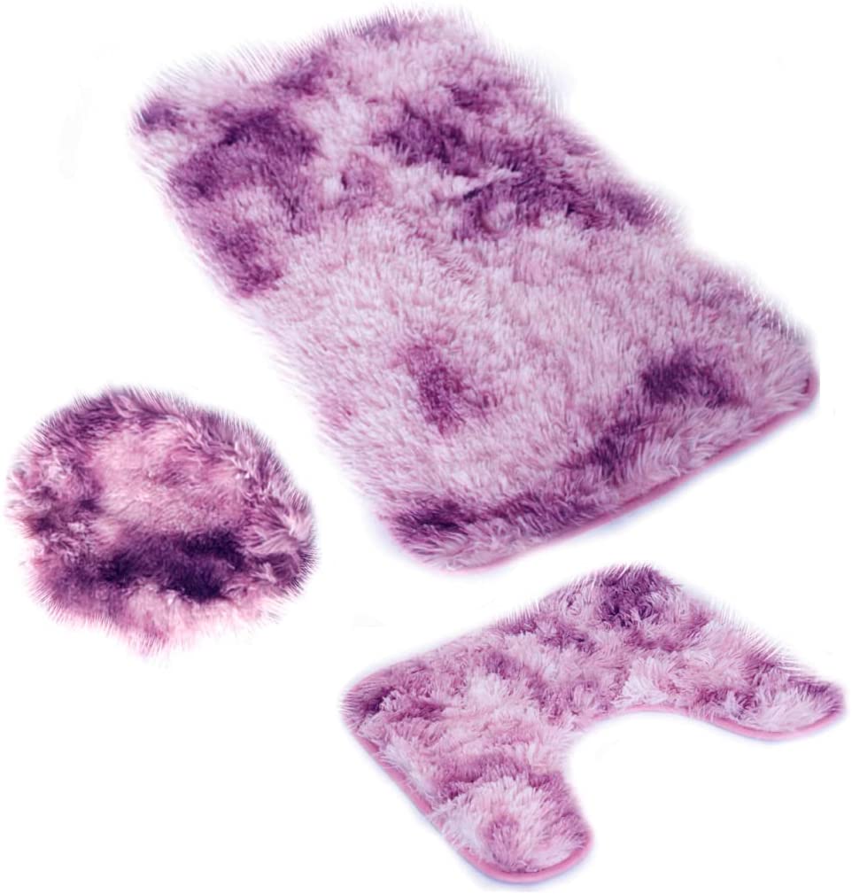 Tapete De Baño Juego 3 Piezas Alfombrillas Motley Marca Ilios Innova 