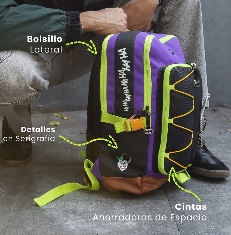 Joker Mochila Carta Dc Comics Back Pack con llavero Premium 