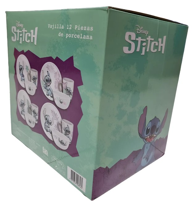 Stitch Vajilla Porcelana para 4 personas