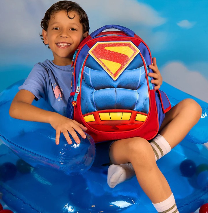 Superman Mochila Escolar Hero Armor Dc Comics Back Pack
