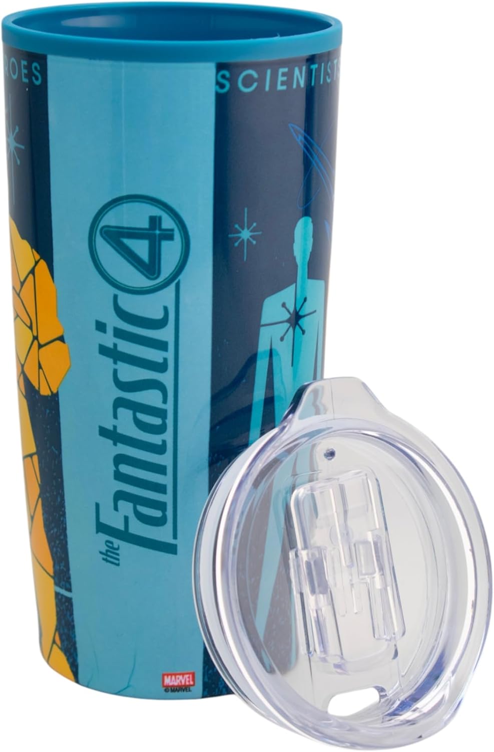 4 Fantasticos Termo doble pared Fantastic 4, capacidad 500ML, Marvel termo super heroes.