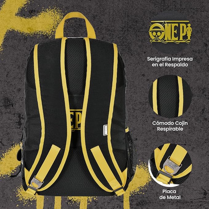One Piece Mochila Trafalgar Back Pack Edición Limitada capacidad 19L, Amarillo, Grande