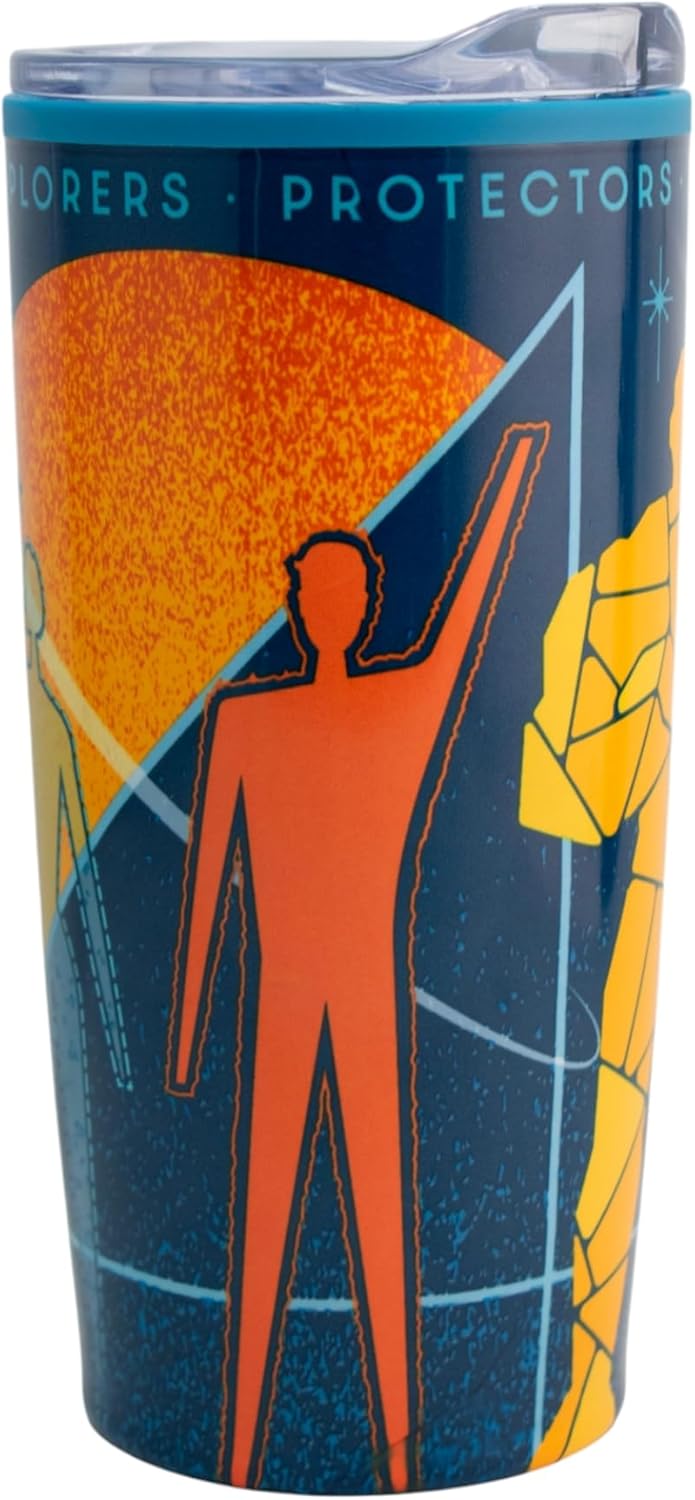 4 Fantasticos Termo doble pared Fantastic 4, capacidad 500ML, Marvel termo super heroes.