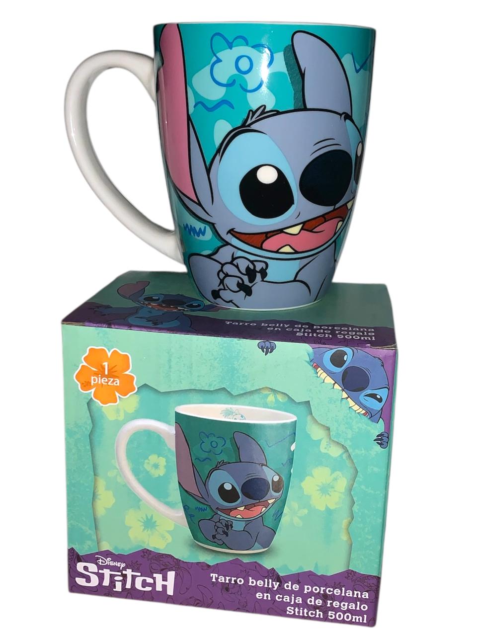 Stitch Tarro Belly de Porcelana Taza  en caja de regalo 500 ml 