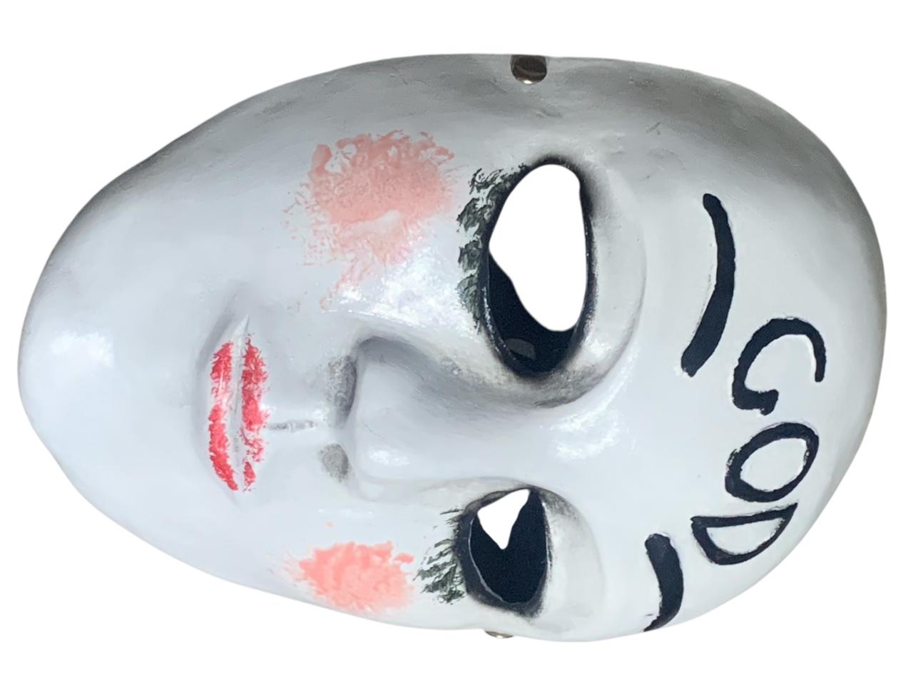 Mascara La Purga Disfraz Halloween Cosplay Kiss Me God Cruz Fibra de Vidrio