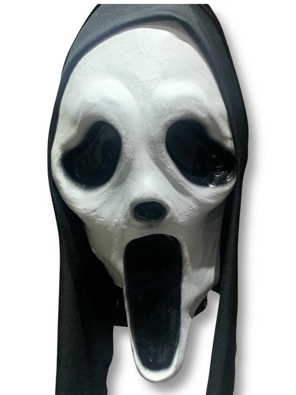 Mascara Scream Disfraz GhostFace Halloween Cosplay con capucha 