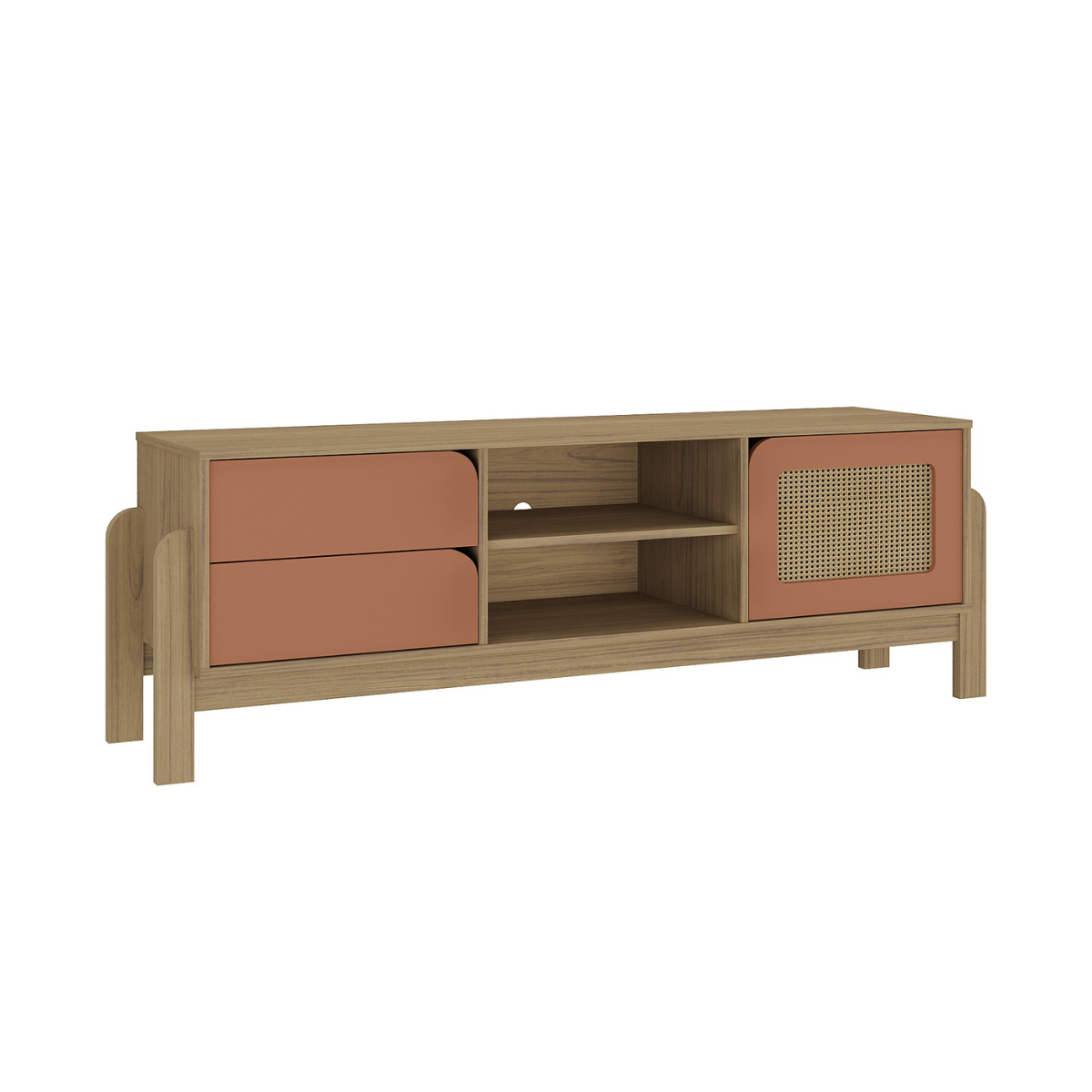 Mueble Para Tv Bertolini Nature Roble  Terracota