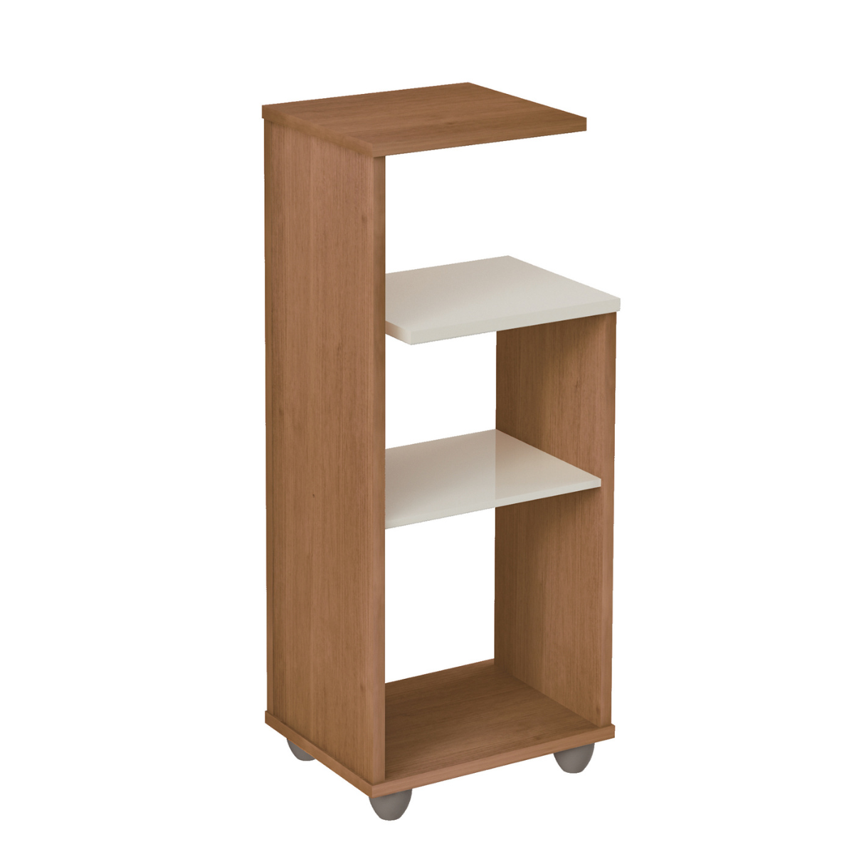 Mesa Lateral Bertolini Bis Color Cerezo Con Off White 