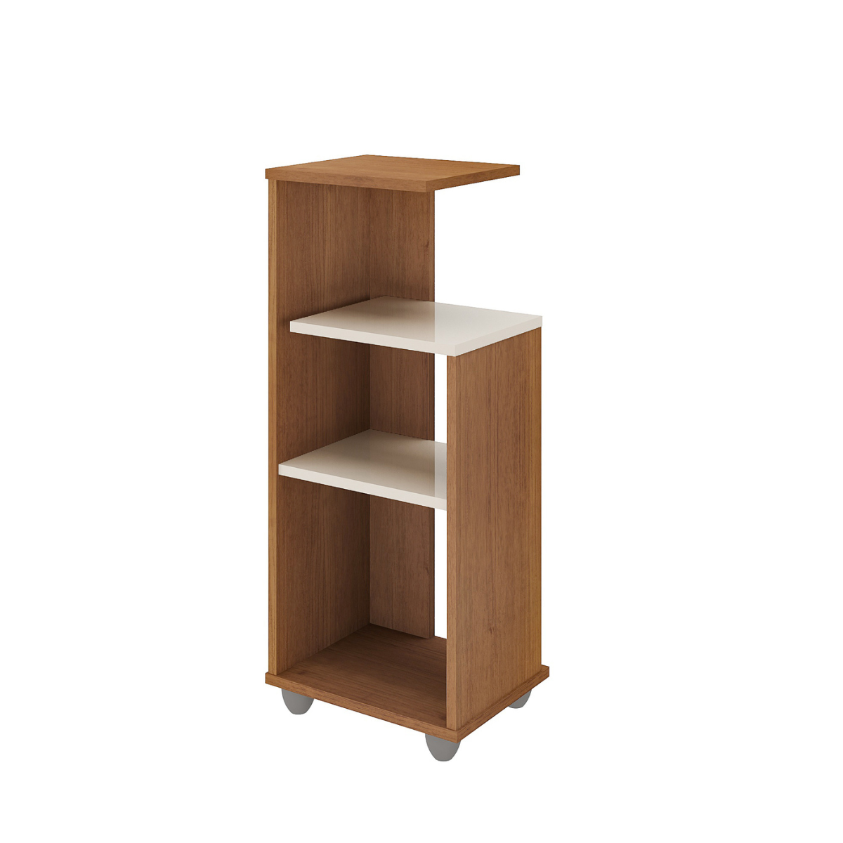 Mesa Lateral Bertolini Bis Color Cerezo Con Off White 