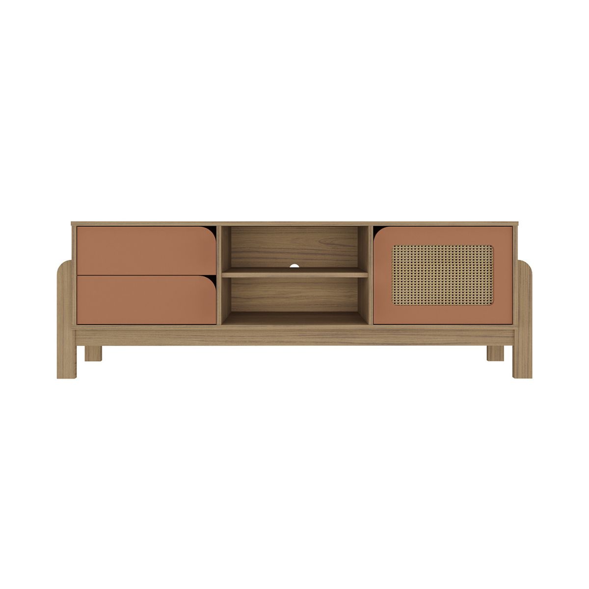 Mueble Para Tv Bertolini Nature Roble  Terracota
