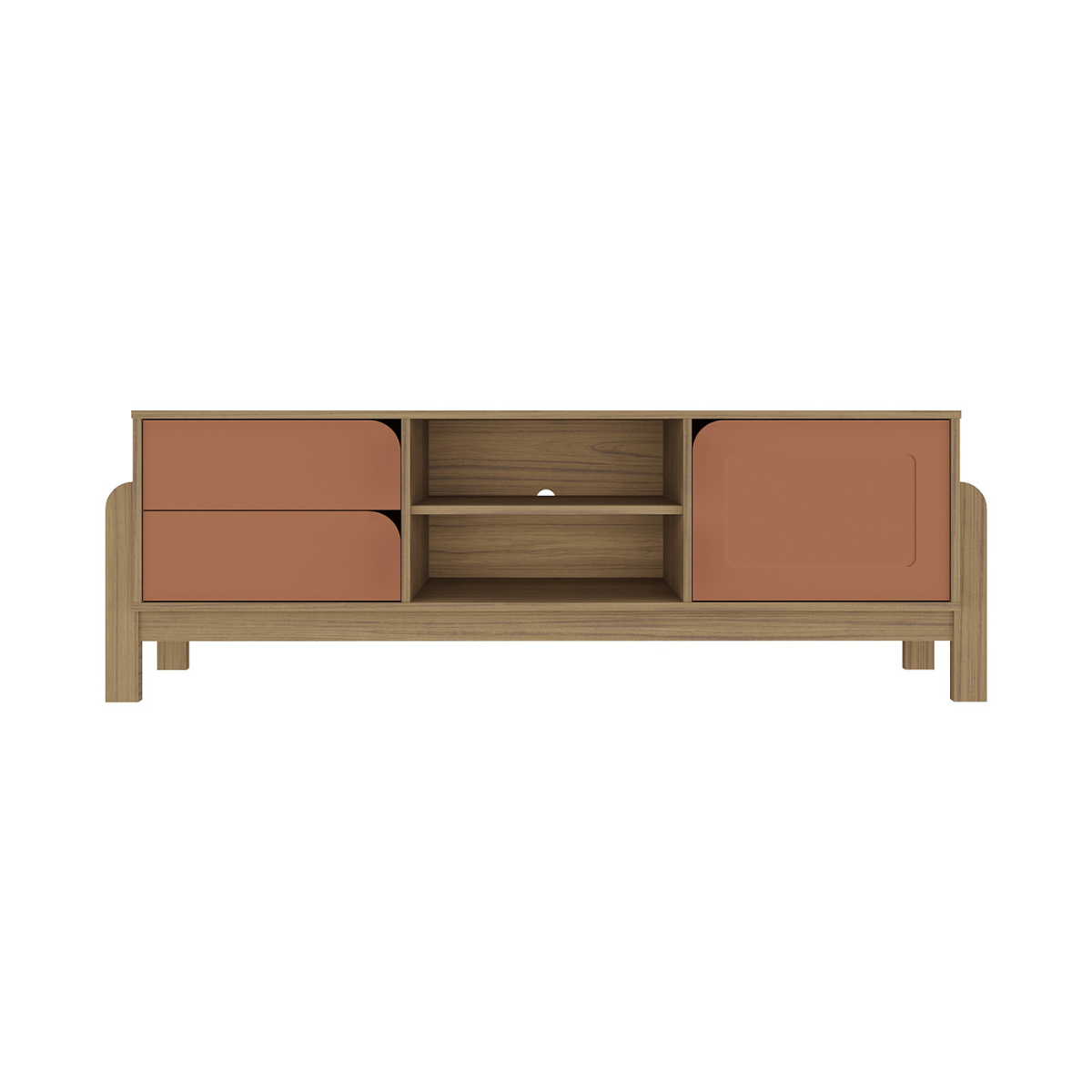 Mueble Para Tv Bertolini Nature Roble  Terracota
