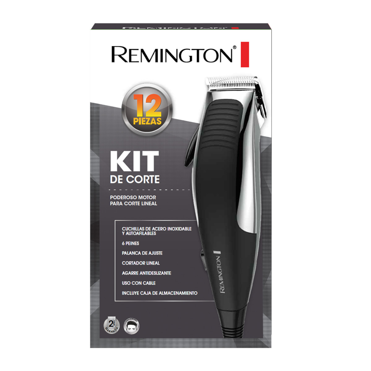 Maquina cortar cabello Remington 12 accesorios acero inoxidable