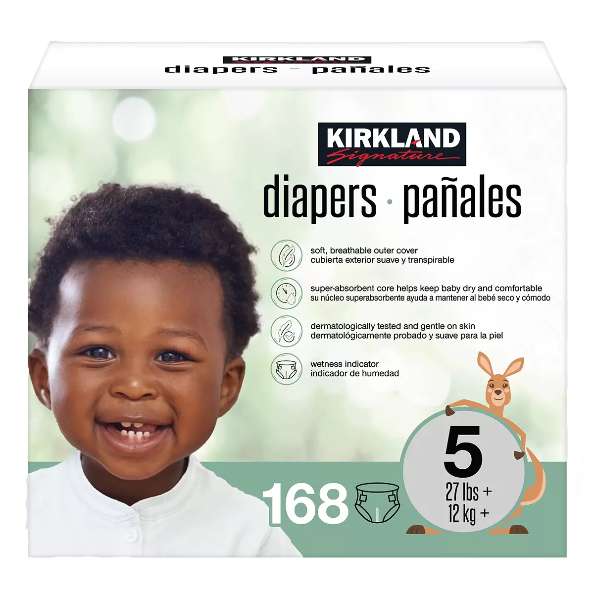Pañales Etapa 5 Unisex 168 pzas Kirkland Signature