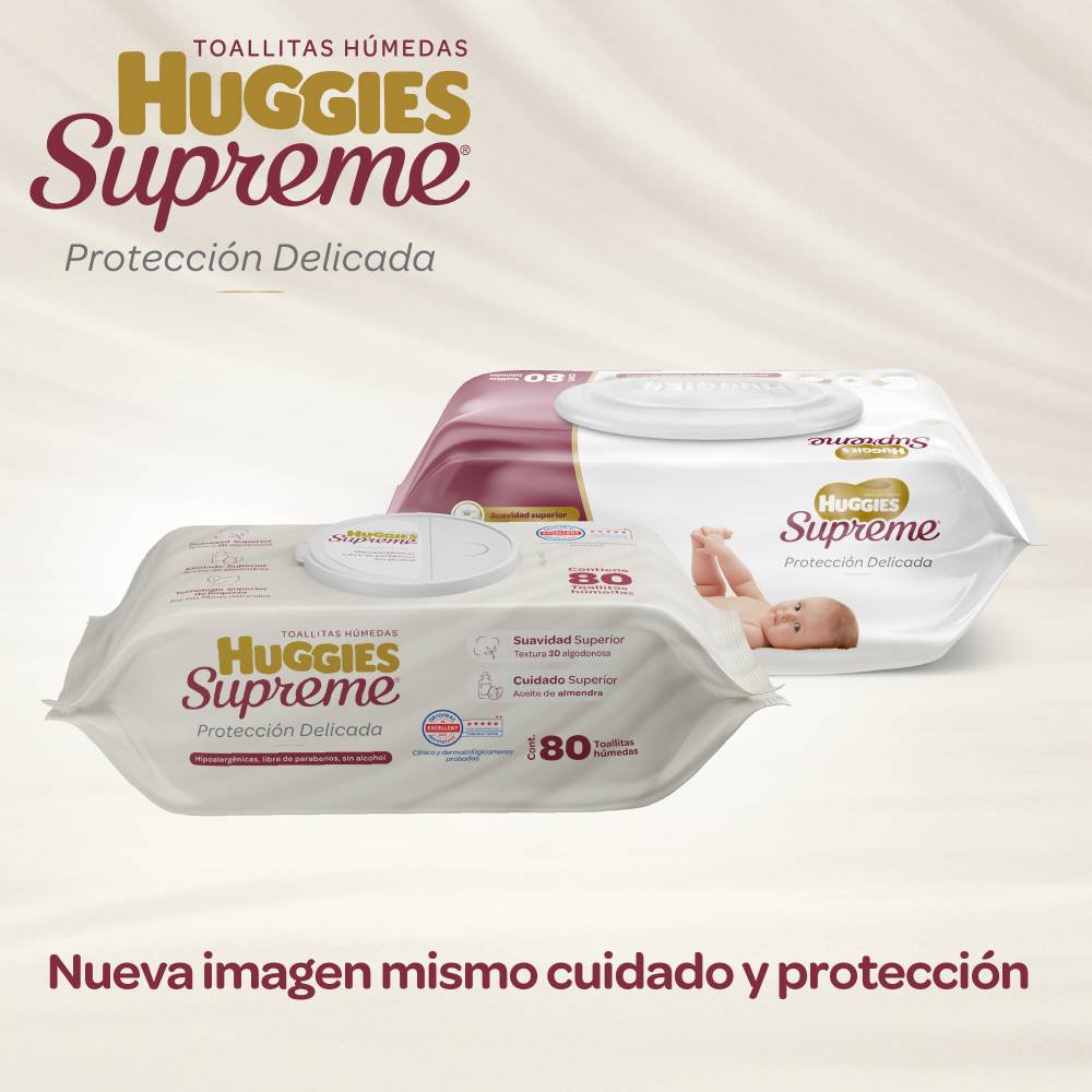 Toallitas Húmedas para Bebe Huggies Supreme 480 pzas
