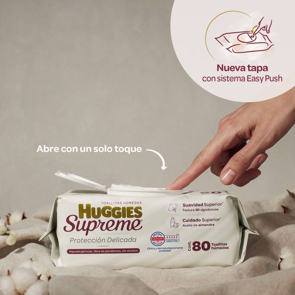Toallitas Húmedas para Bebe Huggies Supreme 480 pzas