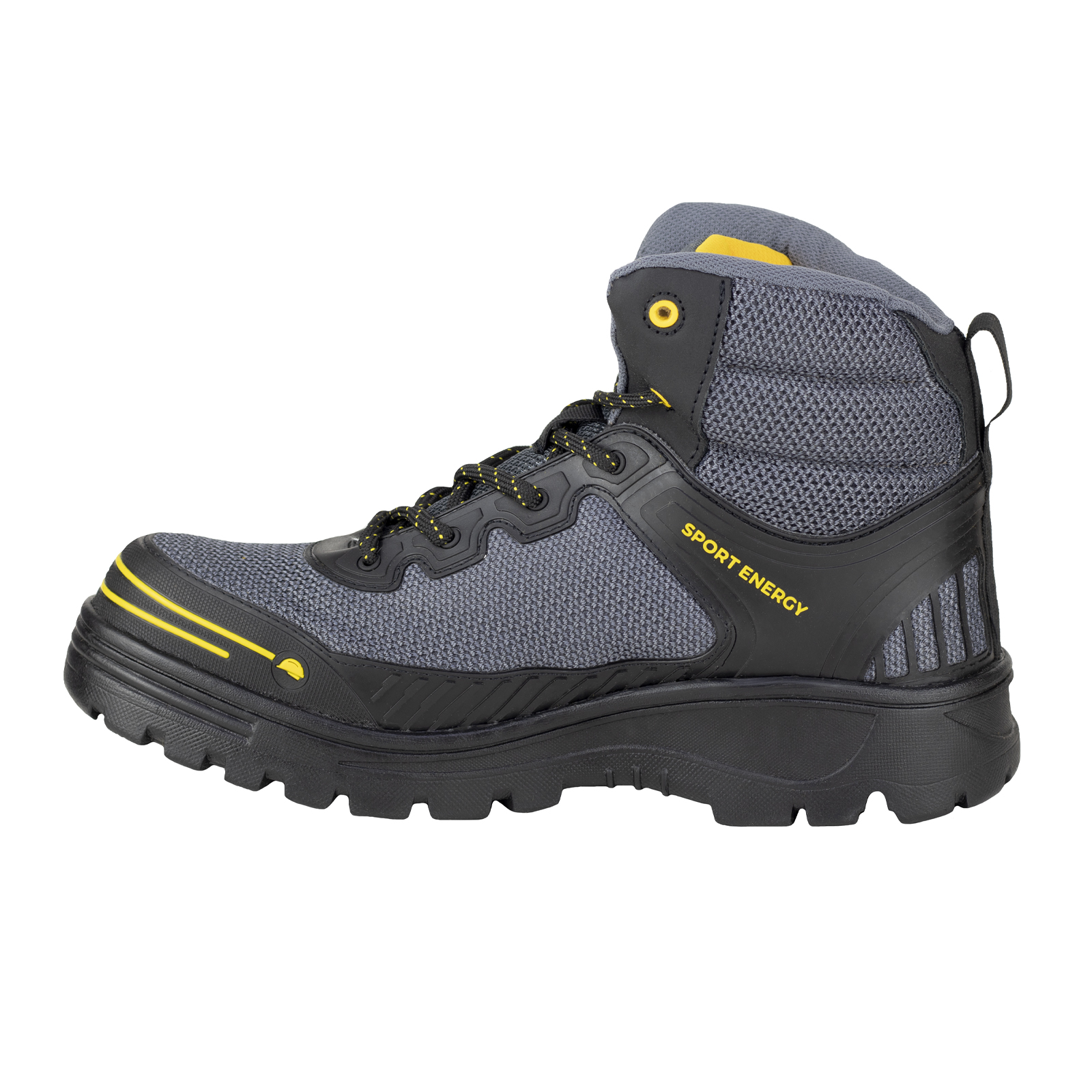 Bota Industrial De Seguridad New Ram Con Casquillo 9619 Acero Negro Amarillo