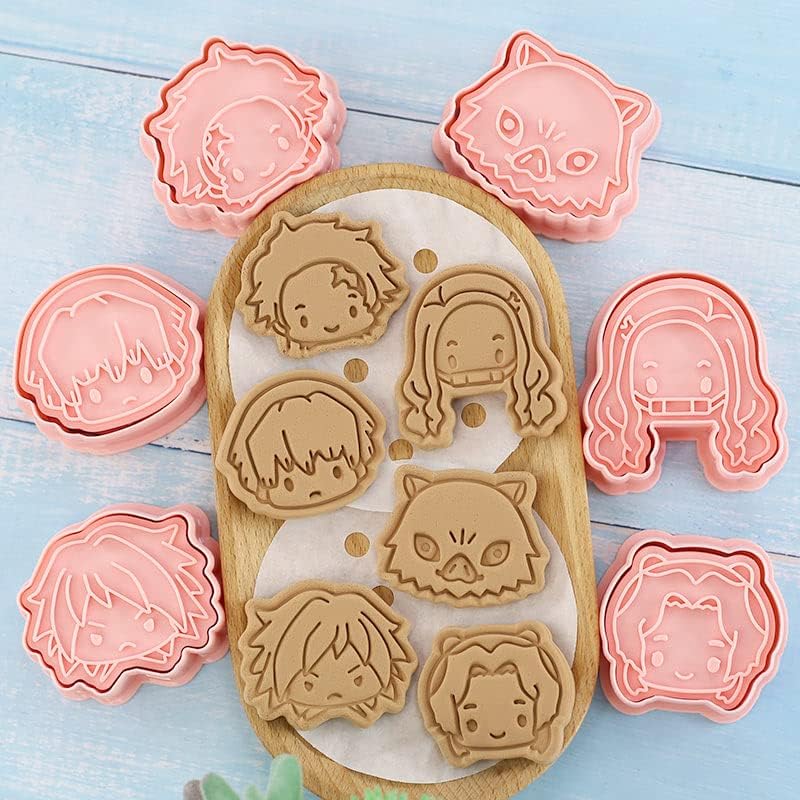 Cortador de Galletas Anime Demon Slayer 6 Piezas Dibujos Animados Molde